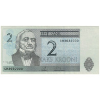 Billet, Estonie, 2 Krooni, 1992, KM:70a, SUP - Estonie