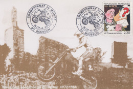 Carte  FRANCE   MOTO    Championnat   Du   Monde   De   MOTO - CROSS     ROUSSON   1988 - Motorräder