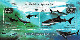 INDIA 2009 Mi BL 75 DOLPHINS & WHALES MINT MINIATURE SHEET ** - Blocchi & Foglietti