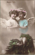 ENFANT - Portrait - Enfant - Deux Anges Se Tiennent La Main - Carte Postale Ancienne - Portretten