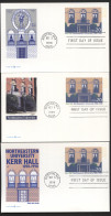 UX298 3 Postal Cards Kerr Hall Northeastern Univerity MA FDC 1998 - 1981-00