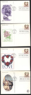 USA UX300 Postal Cards VICTORIAN LOVE FDC 1999 - 1981-00