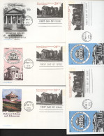 USA UX303 5 Postal Cards Redwood Library & Athenaeum Newport RI FDC 1999 - 1981-00