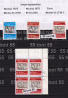 1979 PHILASERDICA Error (Michel 2738 F) The First Edition With The Color Of The Second Edition 1v.-used(O)Block Of Fou - Plaatfouten En Curiosa