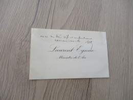 Carte De Visite Signée Laurent Eynac Ministre E L'Air - Visitekaartjes