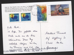 UX309 Postal Card DAYLIGHT TRAIN Used San Francisco CA To Germany 2000 - 1981-00