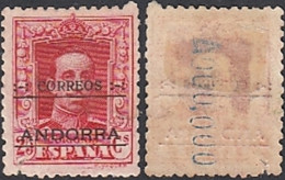 Andorre (Espagnole) 1928 - Timbre Oblitéré Sans Gomme.  Yvert Nr.: 6.  Mi. Nr.:  6. Dent.: 11 1/2 X 12 1/2... AR50-00020 - Usati