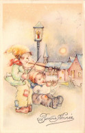 ENFANT - Illustration - Enfants Musiciens Dans La Rue - Carte Postale Ancienne - Ritratti