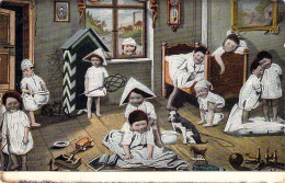 ENFANT - Les Bébés à La Caserne - Humour - Carte Postale Ancienne - Ritratti