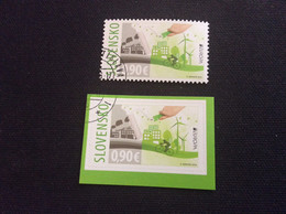 Slovaquie 2016  EUROPA Yvert 689 690 Oblitéré Les 2 Timbres Dentelé Et Auto Adhésif Pensons Vert - Used Stamps