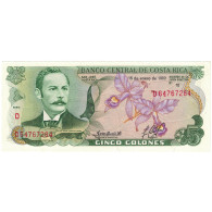 Billet, Costa Rica, 5 Colones, 1992, 1992-01-15, KM:236e, TTB - Costa Rica