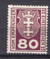 N0250 - DANTZIG TAXE Yv N°6 * - Strafport