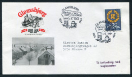 1984 Denmark X 2 Glamsbjerg Train Railway "Til Bedfordring Med Kugleposten" + "Veterantoget" Covers - Lettres & Documents