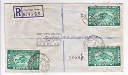 KENYA UGANDA TANZANIA   R-Brief  Registered Cover   Lettre Recomm. 1965 Nanyuki To Nairobi - Kenya, Uganda & Tanzania