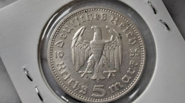 5 Mark Reichmark Hindenburg 1935 J Allemagne En Argent Empire Allemand - 5 Reichsmark