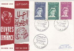 Maroc : Série Semaine De L'Enfance Sur FDC De Casablanca 1959 - Maroc (1956-...)