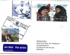 Jose Kusugak,Canada Indigenous Leader & Harry Daniels(for The Rights Of Métis People) Letter 2023 To Andorra (Principat) - Storia Postale