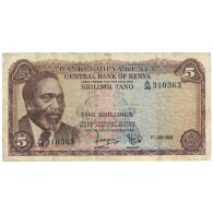 Billet, Kenya, 5 Shillings, 1968, 1968-07-01, KM:1c, B - Kenya