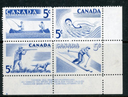 Canada MNH 1957 Recreation Sports - Unused Stamps