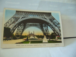 PARIS 75 PARIS VUE DU TROCADERO SOUS LA TOUR EIFFEL CPA 1934 LADER PARIS - Tour Eiffel