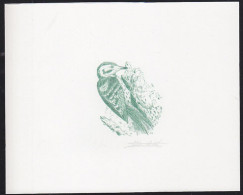 BELGIUM(1990) Lesser Spotted Woodpecker (Dryobates Minor). Die Proof In Green Signed By The Engraver. Scptt No 1217. - Probe- Und Nachdrucke