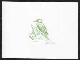 BELGIUM(1998) European Green Woodpecker (Picus Viridis). Die Proof In Green Signed By The Engraver. Scott No 1702. - Probe- Und Nachdrucke