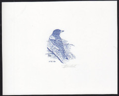 BELGIUM(2000) Brambling (Fringilla Montifringilla). Die Proof In Blue Signed By The Engraver. Scott No 1788. - Proofs & Reprints