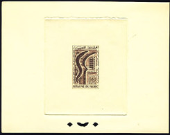 MOROCCO(1962) Moray Eel. Aquarium. Scott No 69. Yvert No 449. Sepia Printer's Die Proof. Only 4 Copies Printed. - Maroc (1956-...)