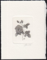 BELGIUM(1990) Hélène Rose. Die Proof In Black Signed By The Engraver, Representing The Cachet For FDC. Scot 1346f. - Prove E Ristampe