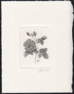 BELGIUM(1990) Hélène Rose. Die Proof In Black Signed By The Engraver, Representing The Cachet For FDC. Scot 1346f. - Proeven & Herdruk