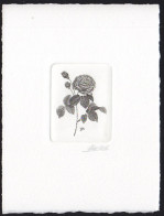 BELGIUM(1990) Adelaide Rose. Die Proof In Black Signed By The Engraver, Representing The Cachet For FDC. Scott 1346e. - Essais & Réimpressions