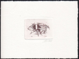 BELGIUM(1996) Buff-tailed Bumblebee (Bombus Terrestris). Die Proof In Black Signed By The Engraver. Scott No 1605. - Ensayos & Reimpresiones