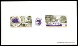 F.S.A.T.(1991) Climatology Research. Deluxe Sheet Of Triptych. Scott No C116a, Yvert No PA117a. - Imperforates, Proofs & Errors
