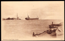 CANADA(1930) Shipping On The Great Lakes. 2 Cent Postal Card With Sepia Illustration. - 1903-1954 Reyes