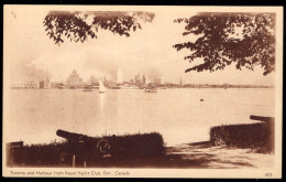 CANADA(1930) Sailboats. Cannons. 2 Cent Postal Card With Sepia Illustration. Royal Yacht Club, Ont. - 1903-1954 Kings
