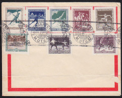 HUNGARY(1925) Various Sports. Unaddressed Cover Franked With Complete Set Of 1924 Olympics Issue. Scott B80-7. - Estate 1924: Paris