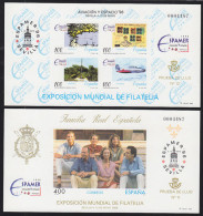 SPAIN(1996) Espamer 1996 Philatelic Conference. Set Of 2 Imperforate Souvenir Sheets. Scott Nos 2851-2. - Souvenirbögen