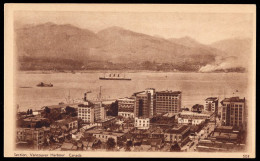 CANADA(1930) Vancouver Harbor. 2 Cent Postal Card With Sepia Illustration. Vancouver, B.C. - 1903-1954 Reyes