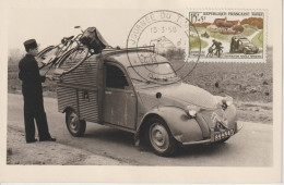Le Facteur Avec Sa 2 CH Fourgonnette Citroën Et Son Vélo En Tournée ( Journée Du Timbre 15/03/1958 ) ) - Postzegels (afbeeldingen)