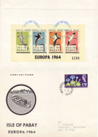 ISLE OF PABAY 1964 EUROPA DE LUXE  MS  FDC - 1964