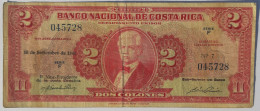 Costa Rica 2 Colones 1946 P203 Serie F VF - Costa Rica