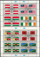 UNO New York 1982 MiNr.397 - 412 O Gestempelt 4 Kleinbogen Flaggen Der UNO- Mitgliedsstaaten ( Dg 337)günstiger Versand - Used Stamps