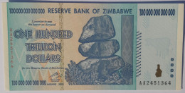 Zimbabwe 100 Trillion Dollars 2008 P91 UNC - Zimbabwe