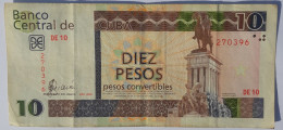 Cuba 10 Pesos Convertibles CUC 2008 VF - Cuba