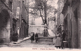 Aups - Place Du Marché  - CPA °J - Aups