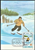 S. Tomé E Princípe R.D. 1983 - Jogos Olímpicos De Inverno, Sarajevo 1984 -|- Maximum Postcard - Sao Tomé E Principe