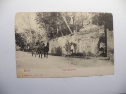 A528. CPA. Italie. ROMA. Villa Borghese. Beau Plan Animé.  Ecrite - Parchi & Giardini