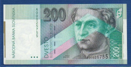 SLOVAKIA - P.26a – 200 Slovenských Korún 2000 UNC, S/n A00025755  - ERROR CUT - RARE - Slowakei