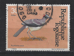 Togo Togolaise Used ; Kraai Kauw Crow Corbeau Cuervo Grijsnekkaalkopkraai Vogel Ave Bird Oiseau - Cuculi, Turaco