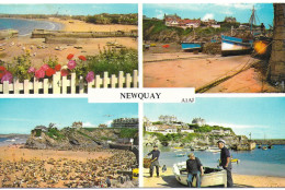 SCENES FROM NEWQUAY, CORNWALL, ENGLAND. Circa 1971 USED POSTCARD   Ps1 - Newquay